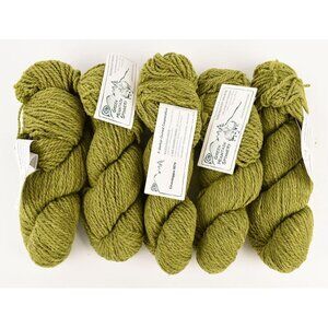 Green Mountain Spinnery Weekend Wool Yarn 5 Skeins Worsted Weight Grasshopper